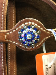 Single Ear Headstall with Bling Conchos