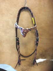 Jose Gonzalez Twisted Leather Headstall with Knot Browband